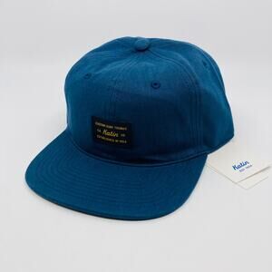 Katin Hat Adult Adjustable Strap Flat Brim Blue Herringbone Surf Skate New